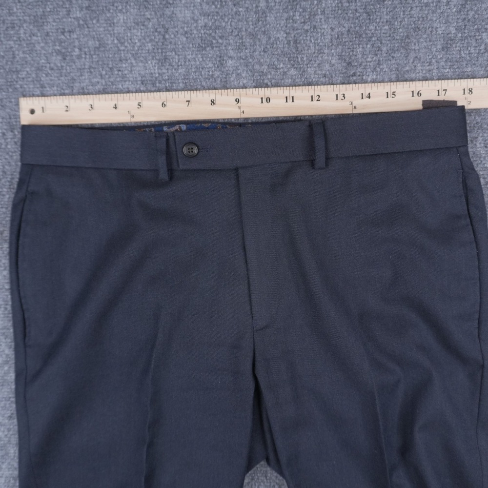 Lauren Ralph Lauren Dress Pants Mens 34W x 30L Navy Blue Flat Front Stretch‎ - Picture 6 of 6